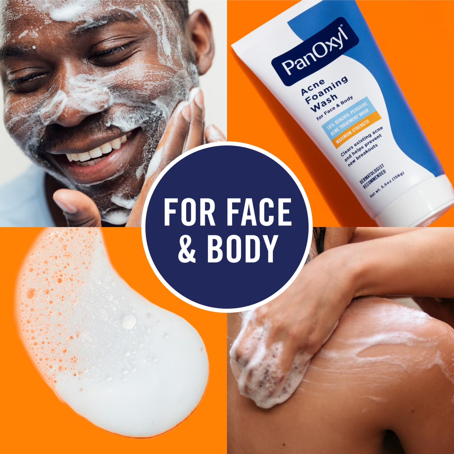 PanOxyl Acne Foaming Wash Benzoyl Peroxide 10% Maximum Strength (156g)