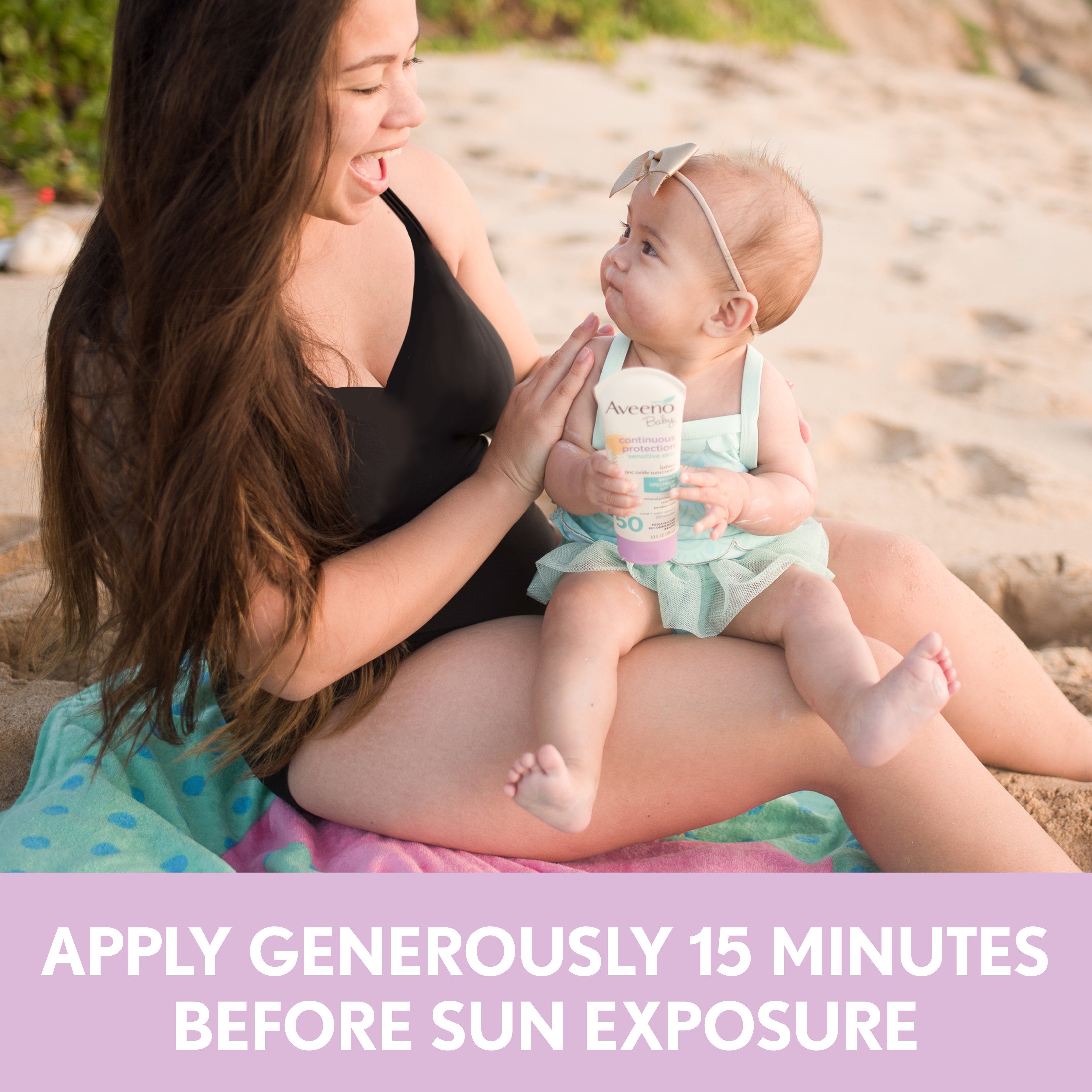 Aveeno Baby Continuous Protection Sensitive Skin Sunscreen SPF 50