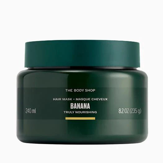 The Body Shop Banana Truly Nourishing Hair Mask, Vegan, For Dry Hair Prone To Frizz, 240ml