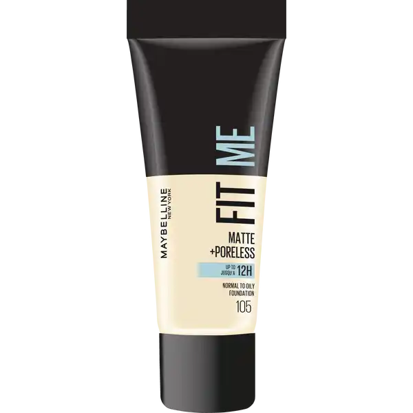 Maybelline FIT ME Liquid Foundation, Matte & Poreless, Full Coverage.